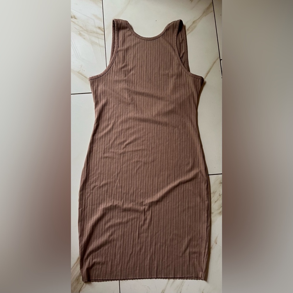 Heart Hips Ribbed Mauve Sleeveless dress